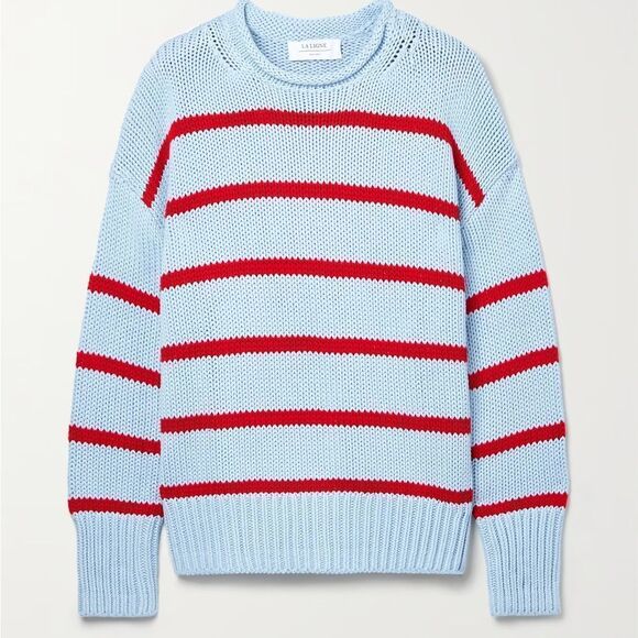 La Ligne Sweaters - La Ligne Marina blue red striped cotton sweater XXS